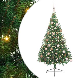 vidaXL Sapin de No&euml;l artificiel pr&eacute;-&eacute;clair&eacute; Vert 180 cm PVC