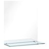 vidaXL Miroir mural avec &eacute;tag&egrave;re 20x40 cm Verre tremp&eacute;