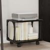 vidaXL Support d'imprimante Ch&ecirc;ne noir 41 x 28 x 33.5 cm