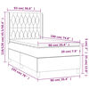vidaXL Sommier &agrave; lattes de lit avec matelas Rose 90x190 cm Velours