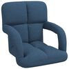 vidaXL Fauteuil de sol ajustable Bleu 58 x 62 x 58 cm Tissu