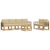 vidaXL Ensemble de canap&eacute;s d'ext&eacute;rieur 7 pc 6 place Blanc et Beige