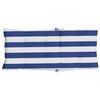 vidaXL Coussins de chaise &agrave; dossier haut lot de 4 rayures bleu/blanc