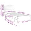 vidaXL Lit de Rangement Gris b&eacute;ton 70 x 190 cm Bois d'ing&eacute;nierie