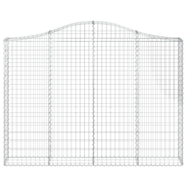 vidaXL Paniers &agrave; gabions arqu&eacute;s 15 pcs 200x30x140/160 cm Fer galvanis&eacute;