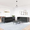 vidaXL Canap&eacute; de salon 2 pcs Noir 194 x 74,5 x 70,5 cm Simili cuir
