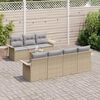 vidaXL Ensemble de canapé de jardin 8 pcs Beige et Gris clair