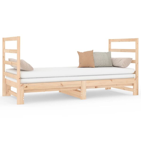 vidaXL Lit coulissant sans matelas 2x(90x190) cm