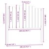 vidaXL T&ecirc;te de lit Gris 106x4x110 cm Bois massif de pin