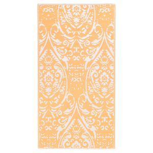 vidaXL Tapis d'ext&eacute;rieur ARAKIL Orange et blanc 160x230 cm PP