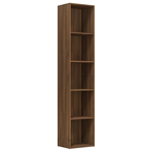 vidaXL Biblioth&egrave;que Ch&ecirc;ne marron 40x30x189 cm Bois d'ing&eacute;nierie
