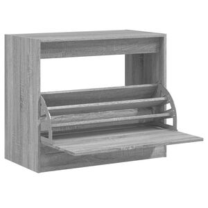 vidaXL Armoire &agrave; chaussures sonoma gris 80x42x69 cm bois d'ing&eacute;nierie