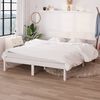 vidaXL Cadre de lit sans matelas blanc bois massif 140x200 cm