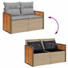 vidaXL Ensemble de canap&eacute; de jardin 10 pcs Beige et Gris clair