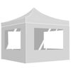 vidaXL Tente de r&eacute;ception pliable avec parois Aluminium 2x2 m Blanc