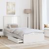 vidaXL Lit de Rangement Blanc 75 x 190 cm Bois d'ing&eacute;nierie