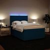 vidaXL Sommier &agrave; lattes de lit et matelas bleu 160x200 cm velours