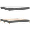 vidaXL Lit &agrave; ressorts avec matelas Gris fonc&eacute; 200 x 200 cm tissu