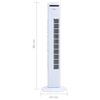 vidaXL Ventilateur tour avec t&eacute;l&eacute;commande et minuterie &Phi;24x80 cm Blanc