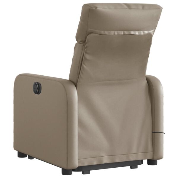 vidaXL Fauteuil inclinable de massage &eacute;lectrique cappuccino similicuir