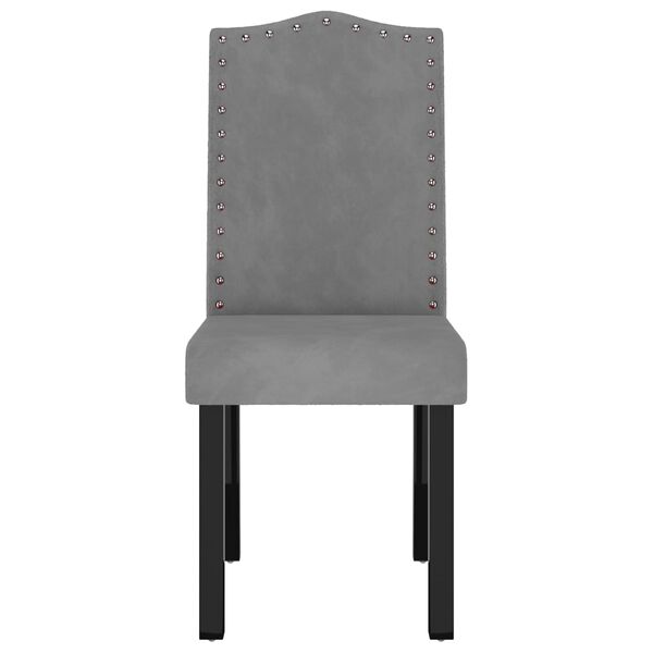 vidaXL Chaises &agrave; manger lot de 2 gris clair velours