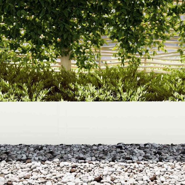 vidaXL Bordure de Pelouse 30 pcs Blanc 100 x 0.05 x 20 cm