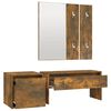 vidaXL Ensemble de meubles de couloir Ch&ecirc;ne fum&eacute; Bois d'ing&eacute;nierie