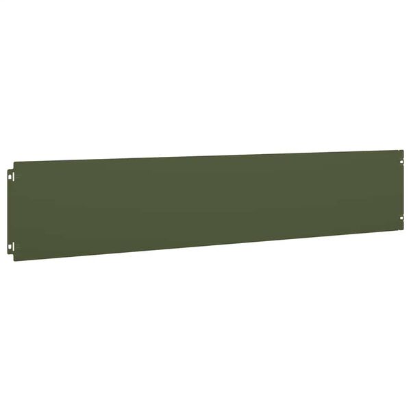 vidaXL Bordures pelouse 10pcs vert olive 20x103cm acier laminé à froid