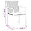 vidaXL Ensemble &agrave; manger de jardin 7 pcs coussins r&eacute;sine tress&eacute;e acier