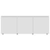 vidaXL Meuble TV Blanc 80x34x30 cm Bois d'ing&eacute;nierie