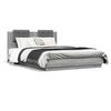 vidaXL Cadre de lit avec LED sans matelas sonoma gris 120x200 cm