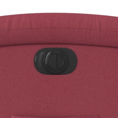 vidaXL Fauteuil inclinable électrique rouge bordeaux tissu