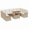 vidaXL Ensemble de canap&eacute; de jardin 10 pc beige et cr&egrave;me