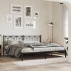 vidaXL T&ecirc;te de lit de remplacement m&eacute;tal noir 200 cm