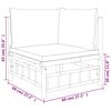 vidaXL Salon de jardin 2 pcs avec coussins gris fonc&eacute; bambou