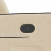 vidaXL Fauteuil inclinable Cr&egrave;me Tissu