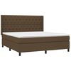 vidaXL Sommier &agrave; lattes de lit avec matelas Marron fonc&eacute; 160x200 cm