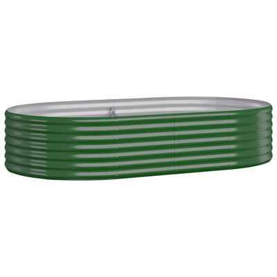 vidaXL Lit surélevé de jardin Acier enduit de poudre 175x100x36cm Vert