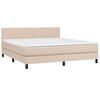 vidaXL Sommier &agrave; lattes de lit avec matelas Cappuccino 180x200 cm