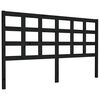 vidaXL T&ecirc;te de lit Noir 165,5x4x100 cm Bois massif de pin