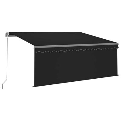 vidaXL Auvent rétractable manuel avec store 3,5x2,5 m Anthracite