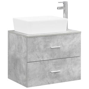 vidaXL Ensemble de mobilier de salle de bain Gris b&eacute;ton