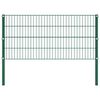 vidaXL Panneau de cl&ocirc;ture avec poteaux en fer 1730 x 80 cm Vert