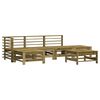 vidaXL Salon de jardin 6 pcs bois de pin impr&eacute;gn&eacute;