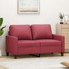 vidaXL Canap&eacute; &agrave; 2 places Rouge bordeaux 120 cm Similicuir