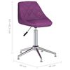 vidaXL Chaises pivotantes &agrave; manger lot de 2 violet similicuir