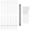 vidaXL Cl&ocirc;ture avec poteau Argent&eacute; 1,5 x 25 m Acier