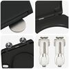 vidaXL Si&egrave;ge de toilette Noir 47 x 37 x 4 cm Duroplast