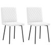 vidaXL Chaises &agrave; manger lot de 2 blanc similicuir