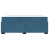 vidaXL Cadre de lit avec matelas Bleu fonc&eacute; 180 x 200 cm tissu